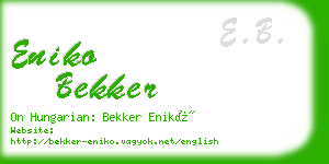 eniko bekker business card